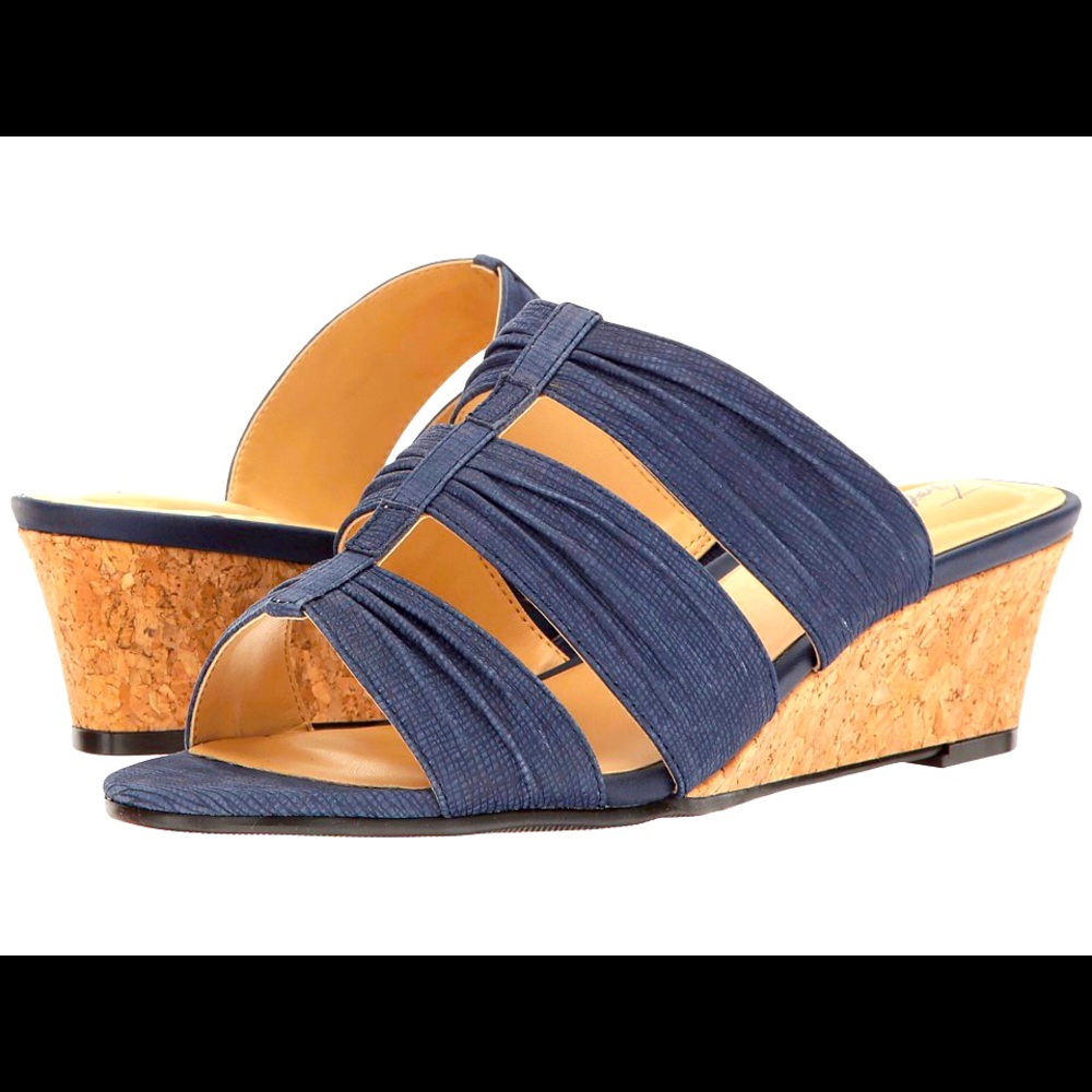 trotters women's mia slide sandal, denim